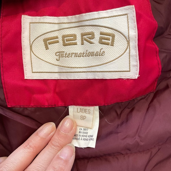 FERA Vintage 90’s Y2K Red Ski Suit Snowsuit Women’s 8P Thermoloft Insulation - Picture 12 of 16